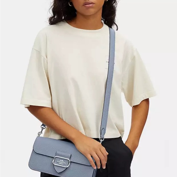 Coach Morgan Shoulder Bag Blue Mist - Picture 8 of 9